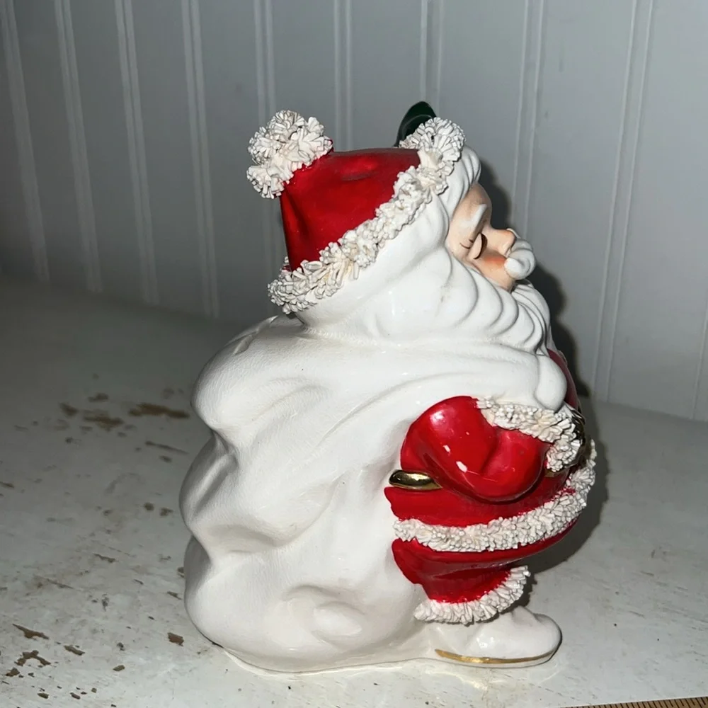 Vintage MCM Napco Spaghetti Santa bank